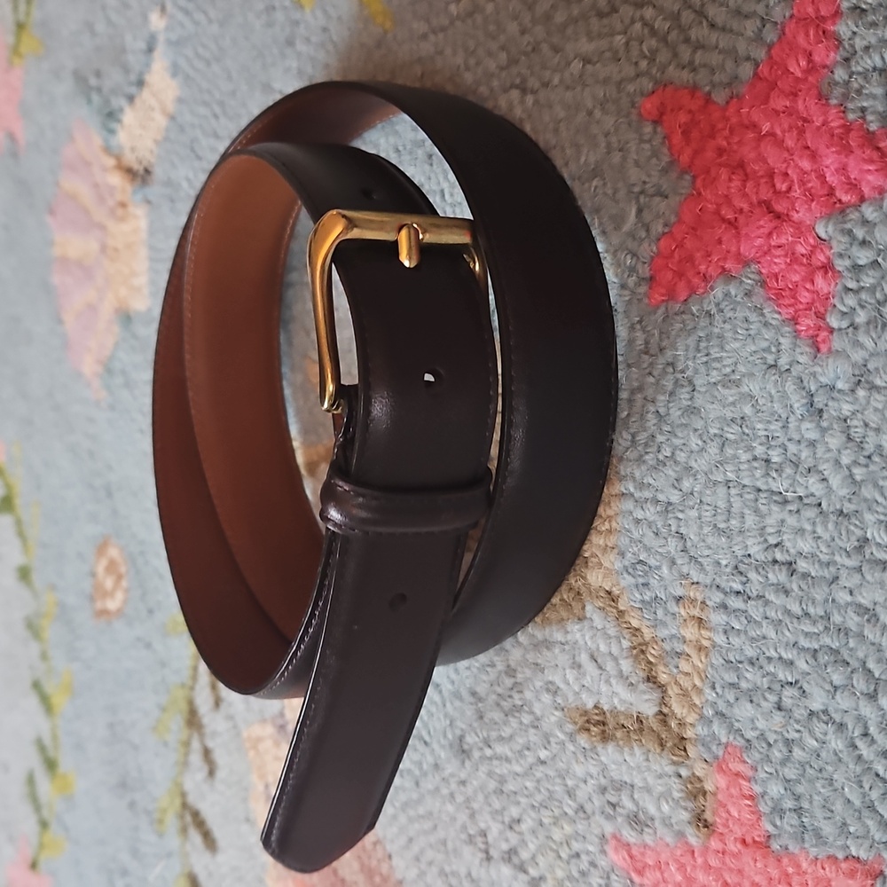 Coach 5950 Dark Brown Leather Belt - 36"